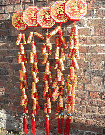 Chinese oriental event decoration .. firecrackers