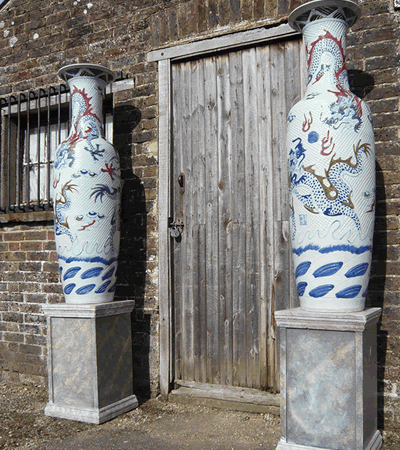Large Chinese Vase Decorated Pair for Hire  chinese-theme-props